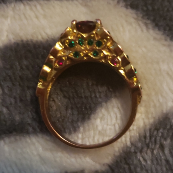 Ruby and emerald ring - Picture 3 of 8